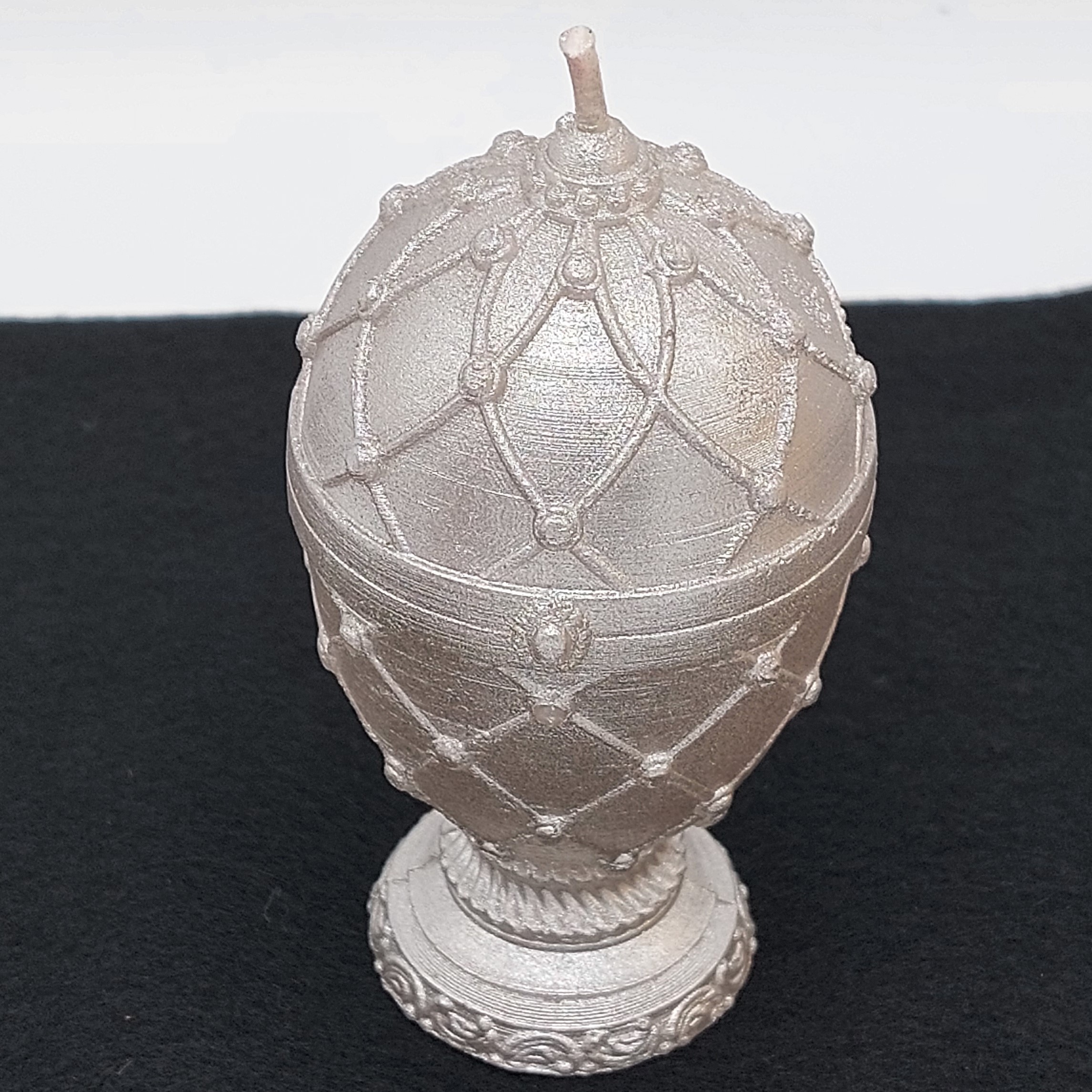 Kaars 'Fabergé', zilver