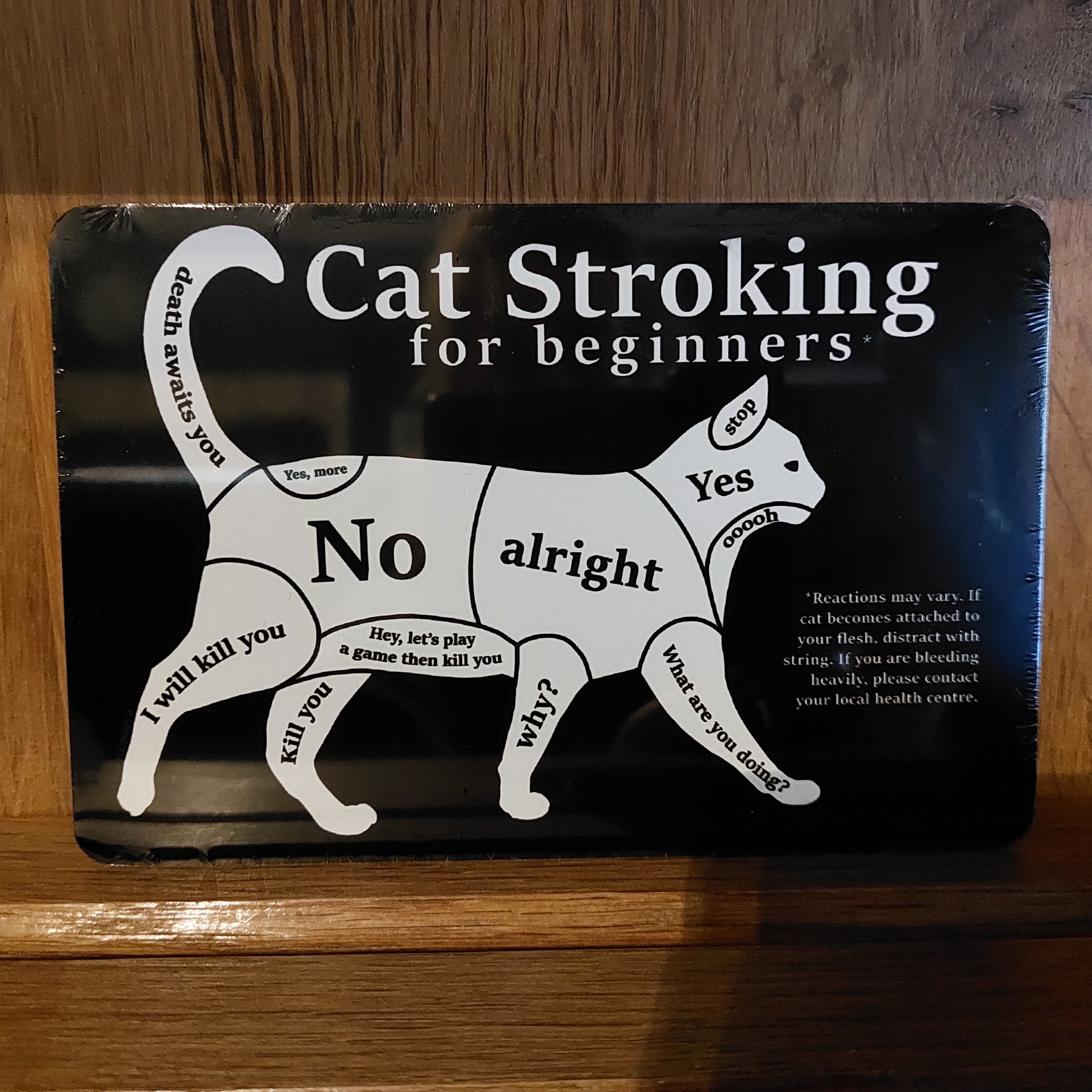 Tekstbord 'Cat stroking'