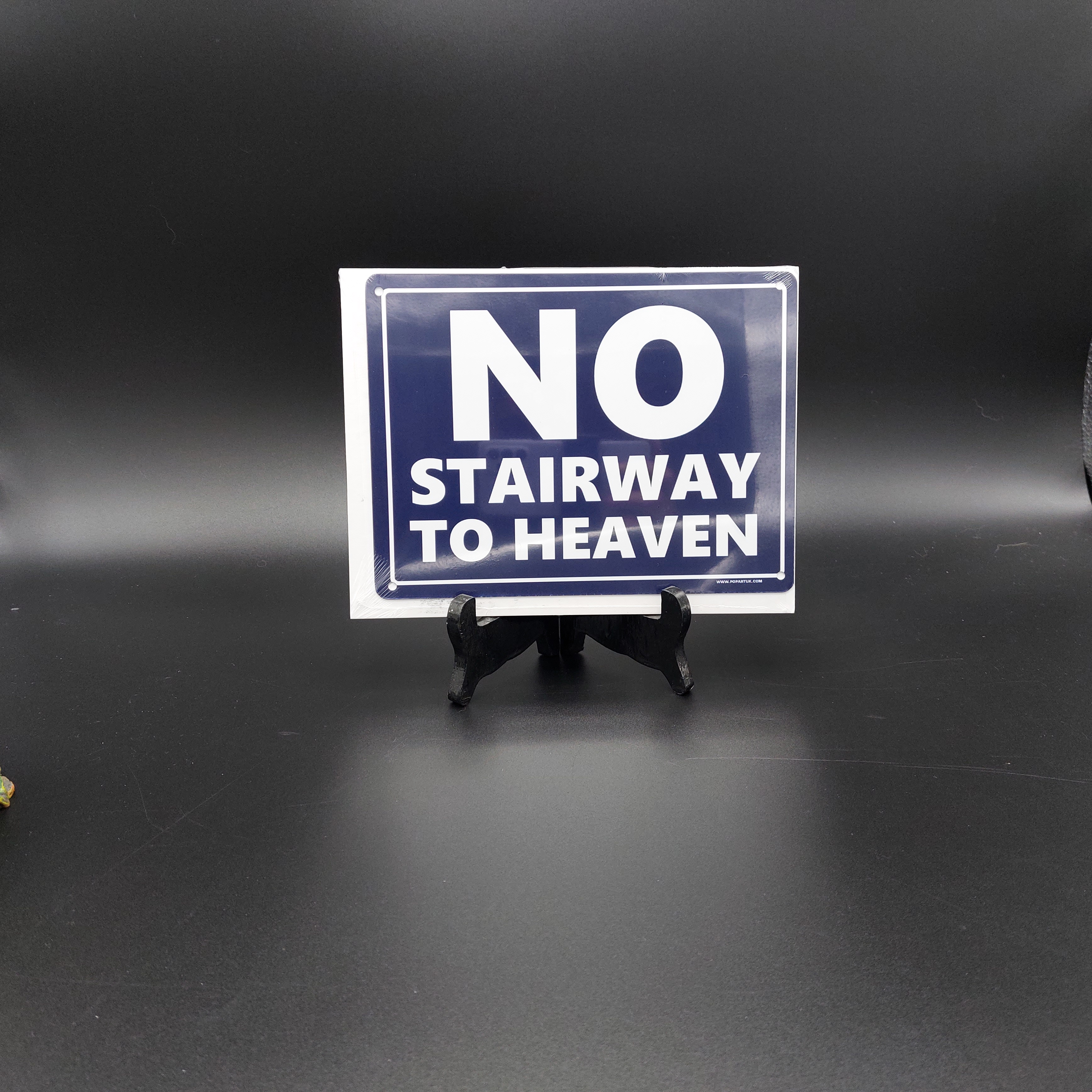 Mini tekstbord 'No stairway to heaven'