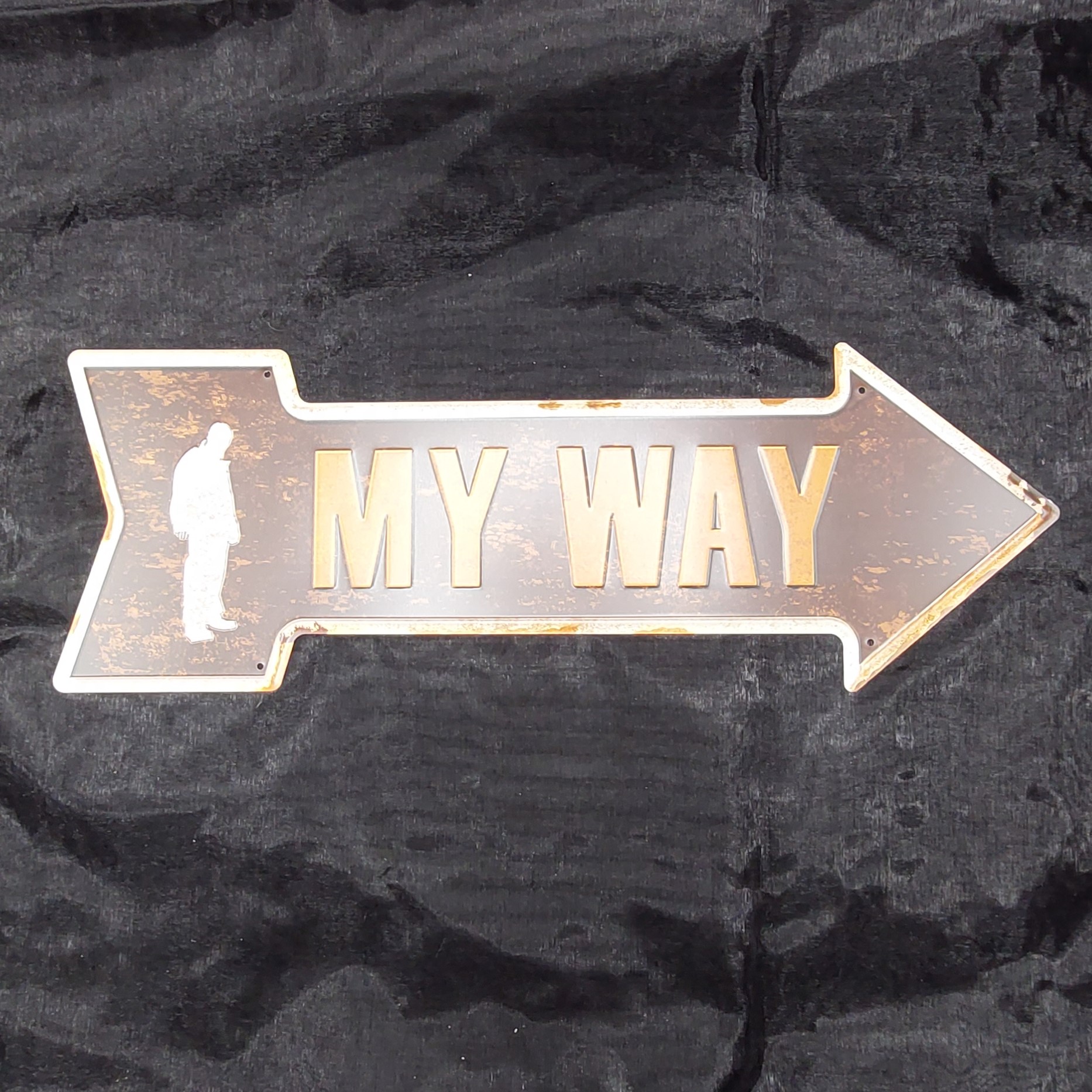 Tekstbord 'My way'