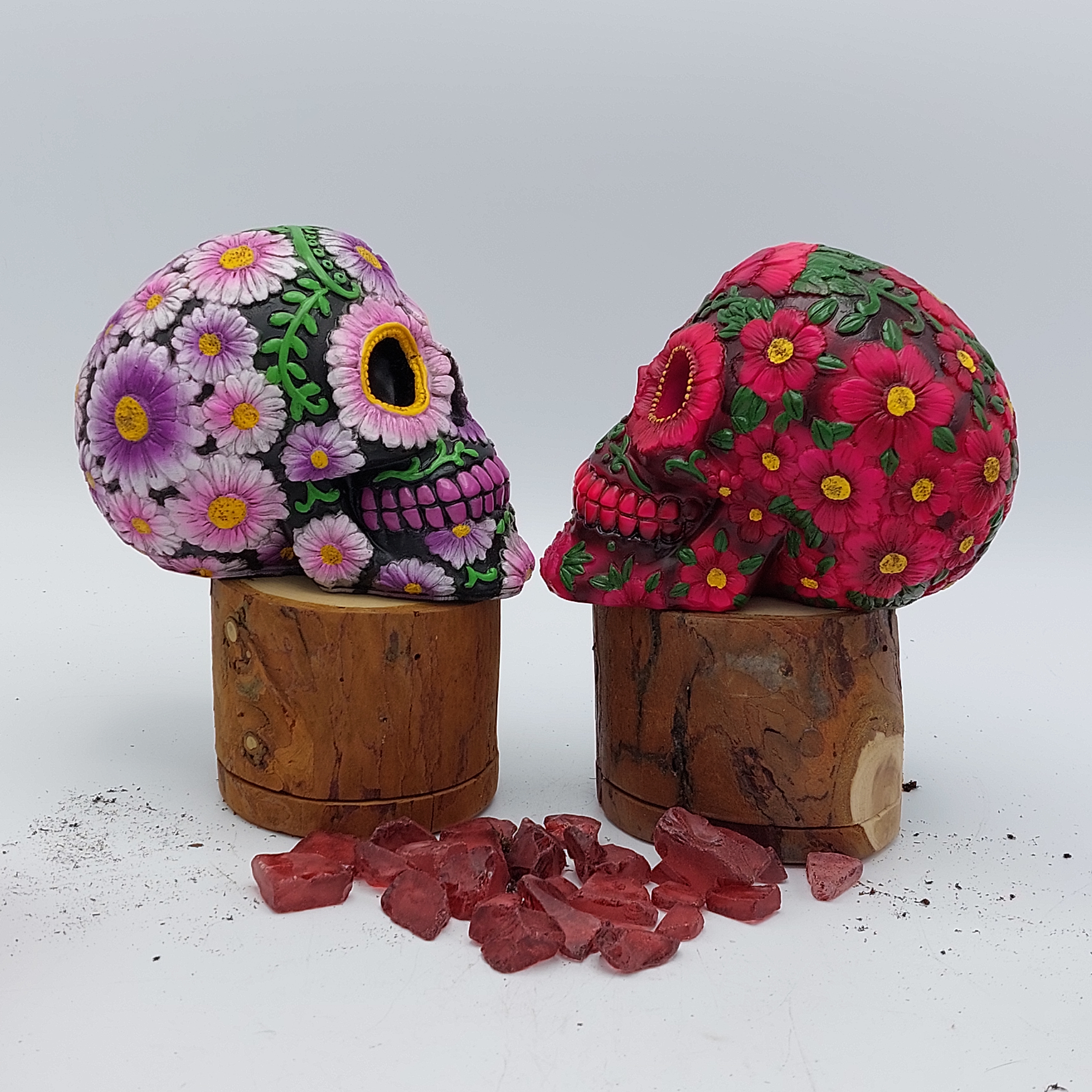 Beeldje 'Sugar blossom skull'