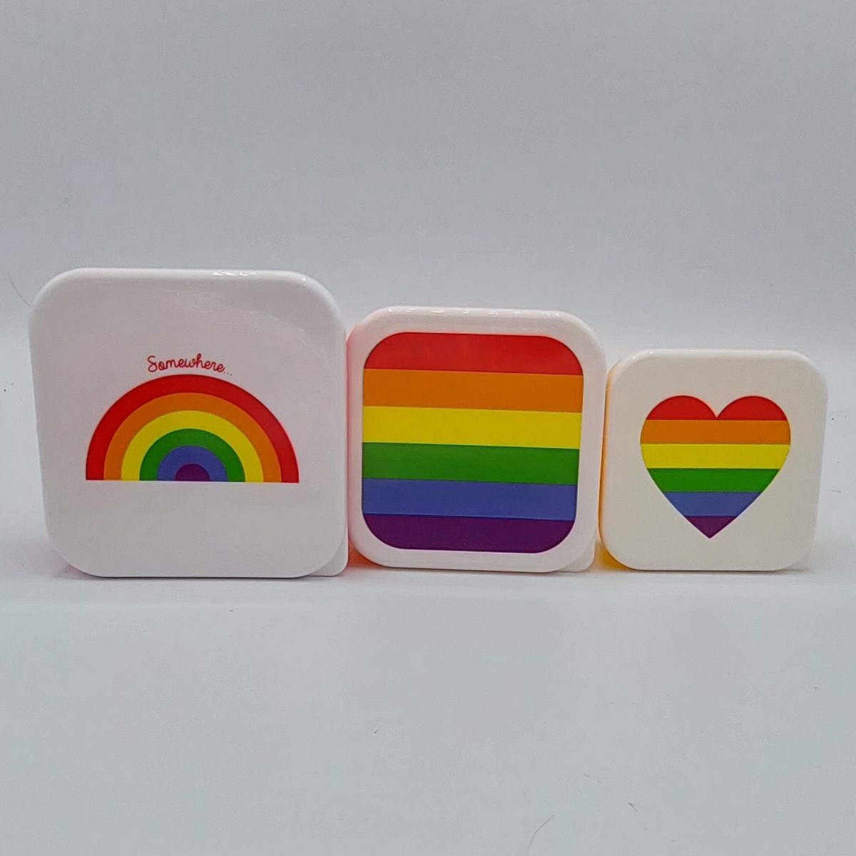 Lunchbox, set van 3, 'Somewhere Rainbow'