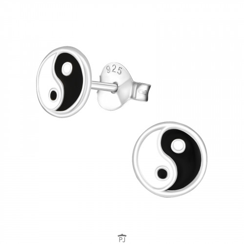 Oorknopjes 'Yin Yang'