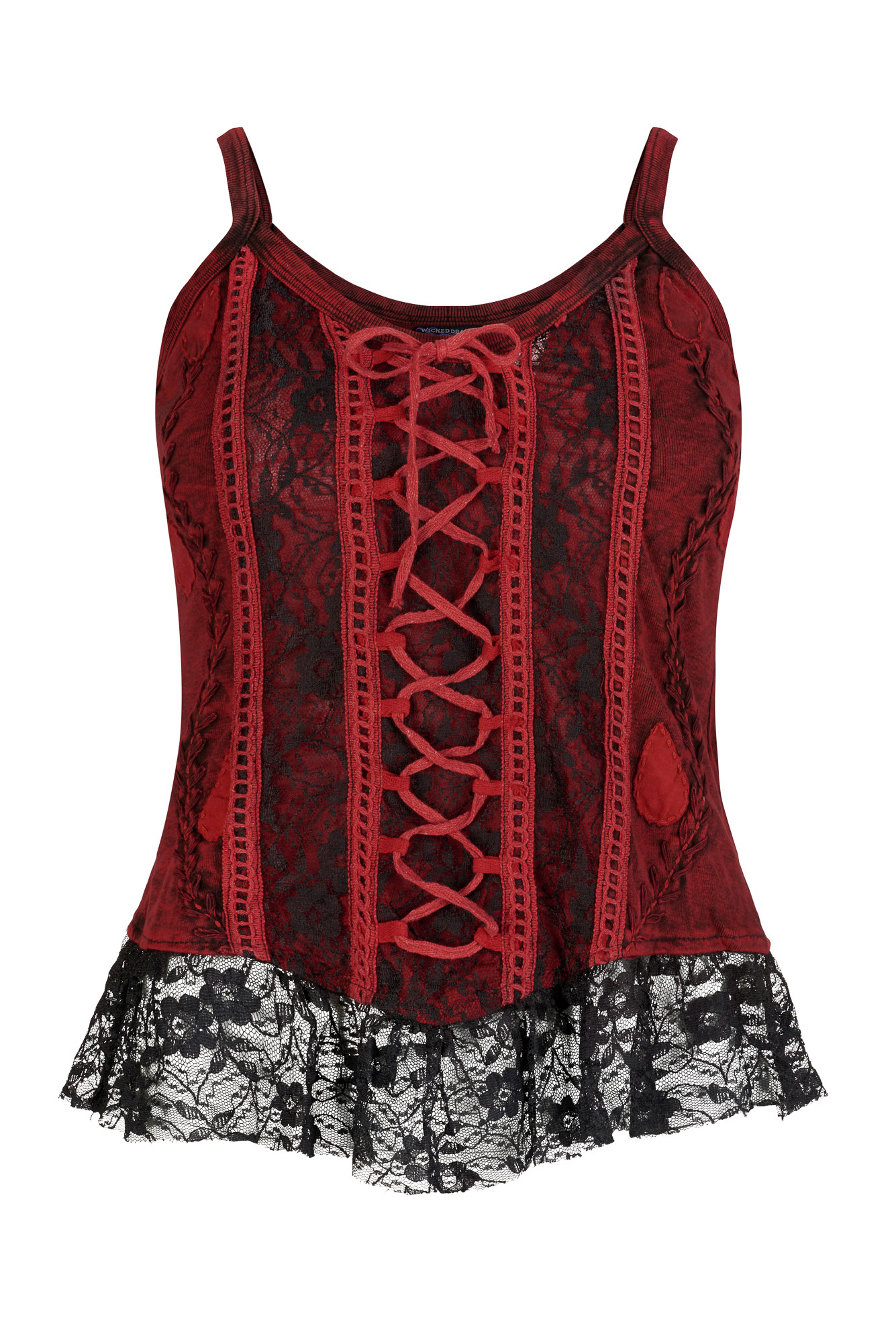 Corset top, Rood